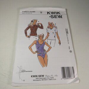 Kwik Sew 2286 Sewing Pattern UNCUT Shirt: sleeveless, short, long sleeve, panty